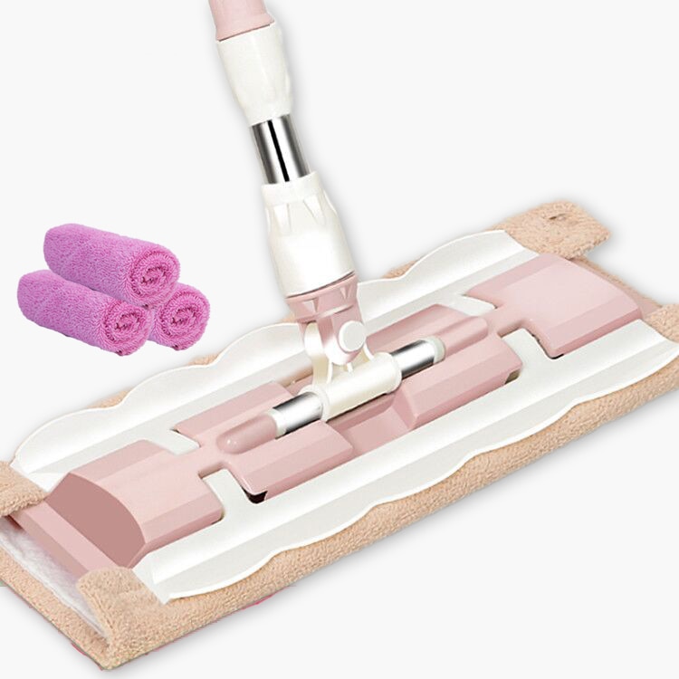 360 grad Spin Mop mit Große Mikrofaser Pads Flache Mopp Boden Teleskop Hause Griff Windows Küche Boden Reiniger Holz Keramik