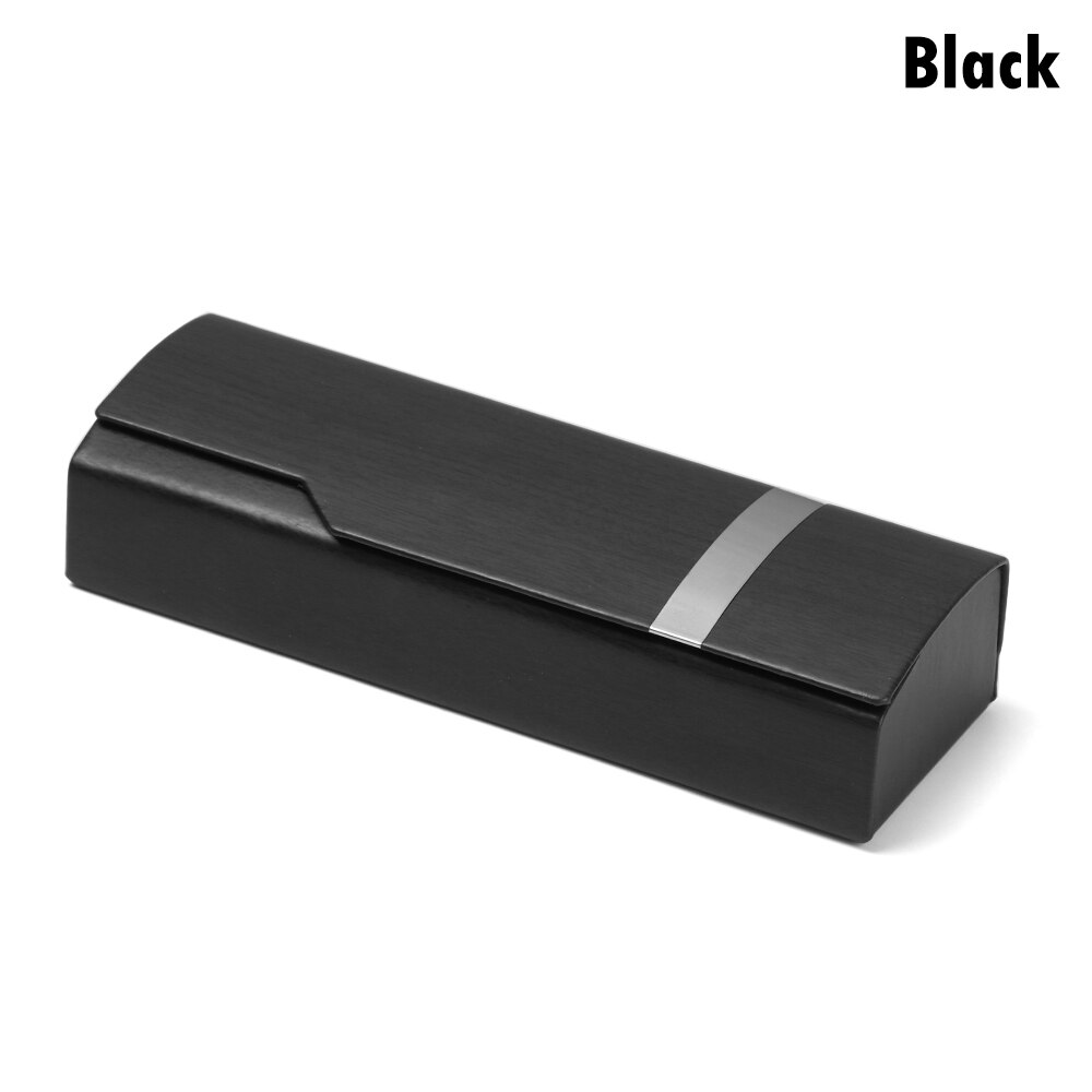 1 pc unisex glasögonbox skyddsfodral bärbart solglasögonfodral handgjorda optiska läsglasögontillbehör: Svart -03