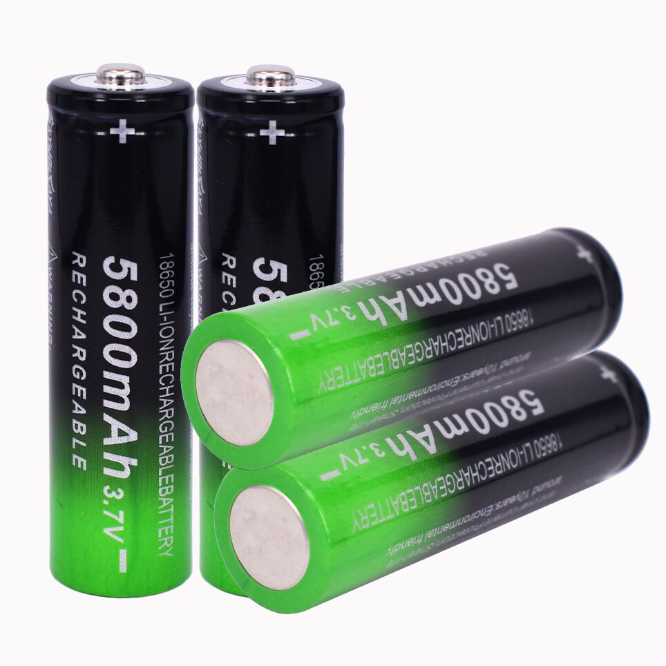 Original 18650 5800 mAh Battery Li Ion Lithium Rechargeable Battery 3.7V 5800mAh For Laptop Camera Emergency Light