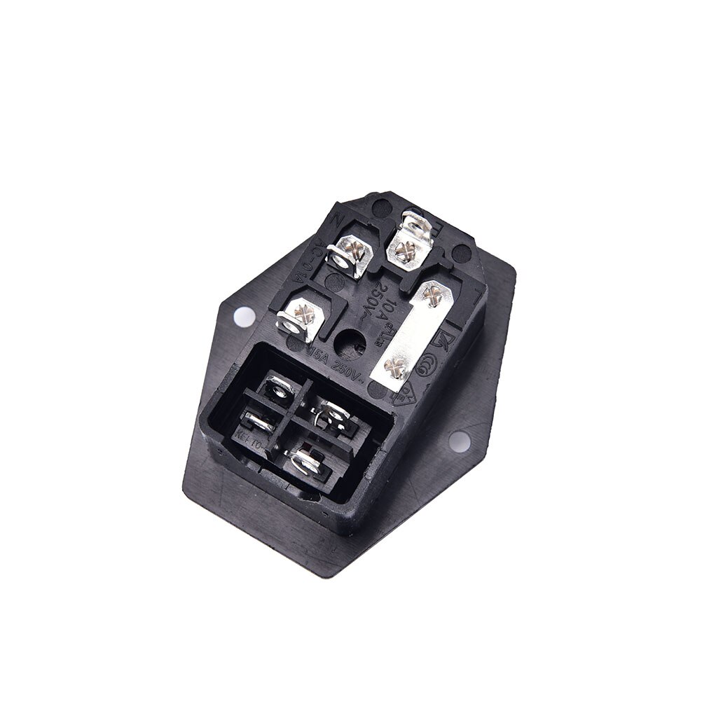 10A 250VAC 3 Pin Iec320 C14 Inlaat Connector Plug Power Socket Met Rode Lamp Tuimelschakelaar 10A Zekeringhouder Socket mannelijke Connector