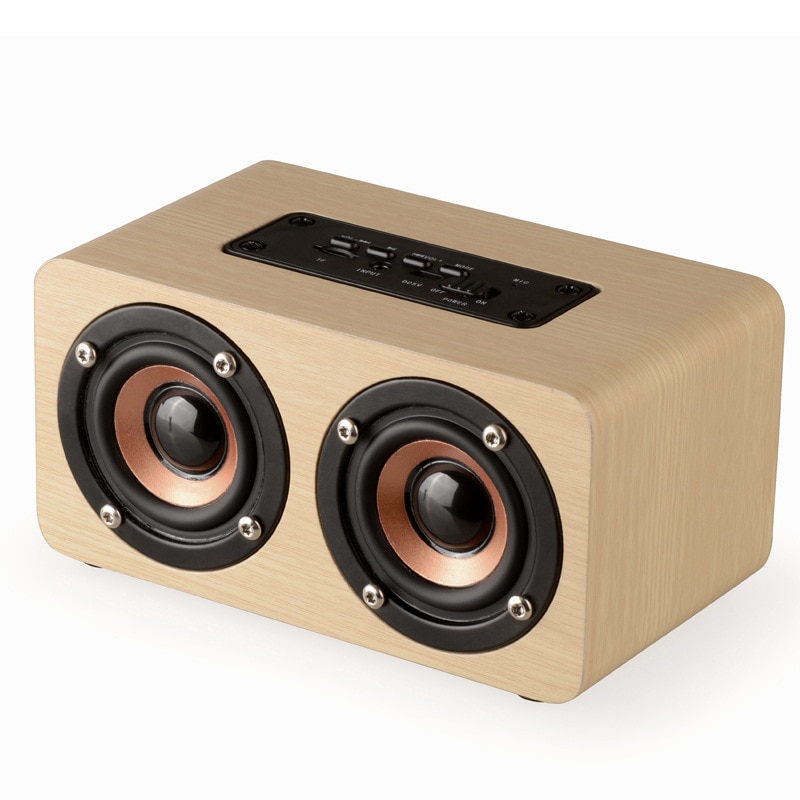 KAPCICE Houten Draadloze Bluetooth Speaker Draagbare HiFi Shock Bass Altavoz TF caixa de som Soundbar voor iPhone Sumsung Xiaomi