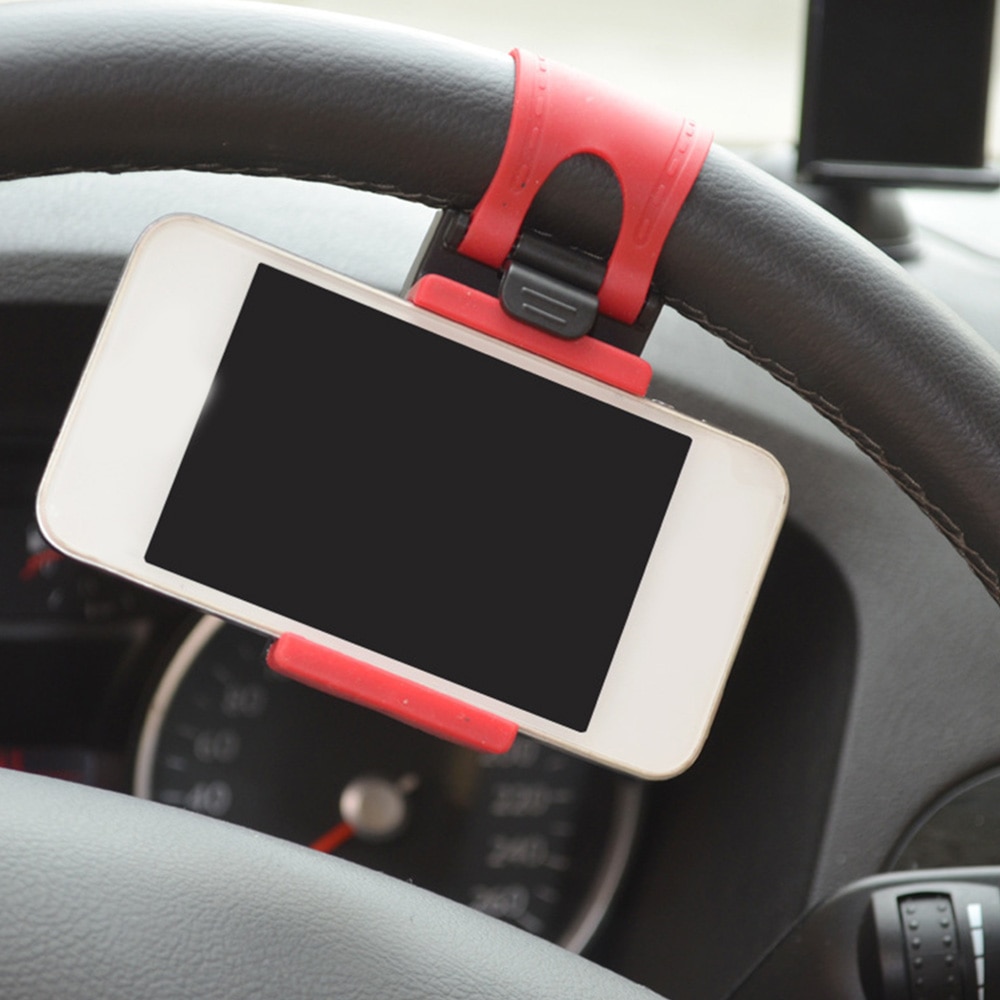 Auto stuurwiel telefoon clip houder universele fiets auto camera gps standaard beugel voor iphone samsung