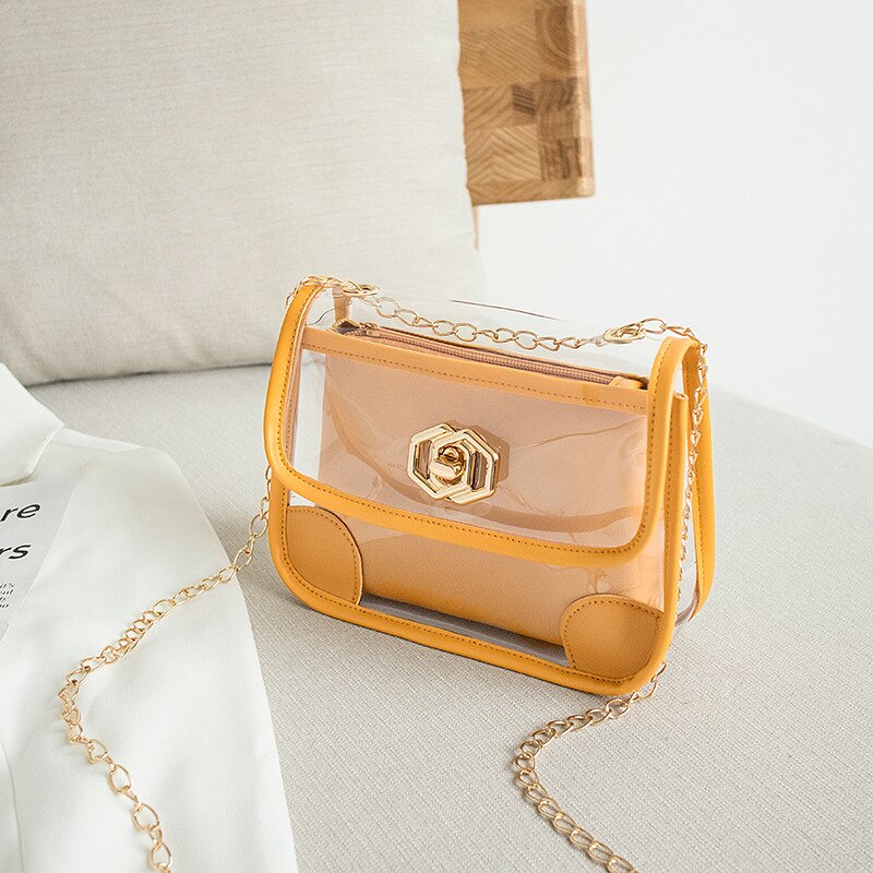 Crossbody Bags for Women Jelly Mother Bag Fresh Literary Shoulder Bag PVC Solid Color Armpit Bag