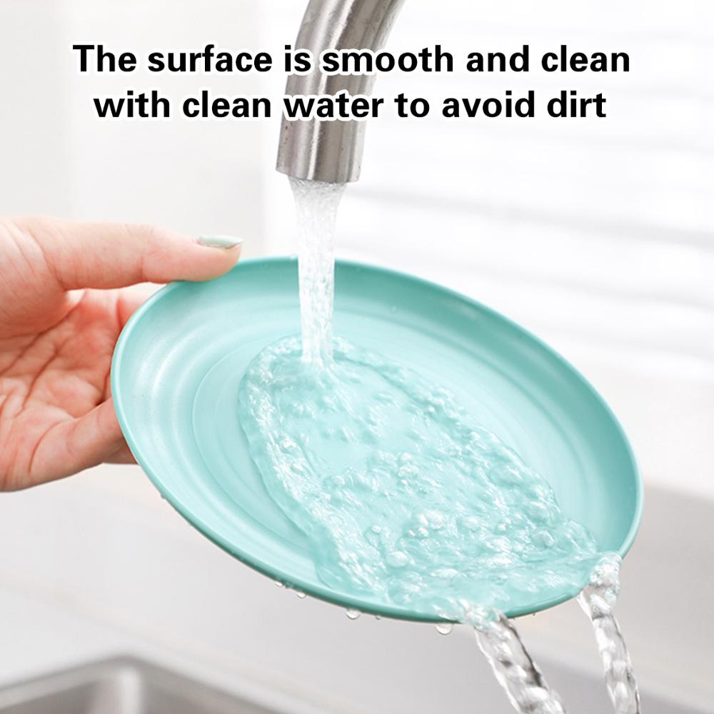 Piccoli piatti di plastica quadrati rotondi da 10 pezzi