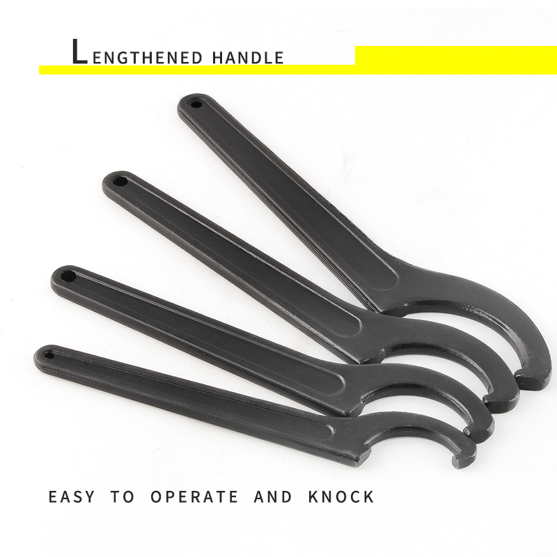 1 stk rund møtrik krog nøgle mølle holder halvmåne nøgle 22-26 34-36 38-42 45-52 55-62 85-105 90-95 165-170