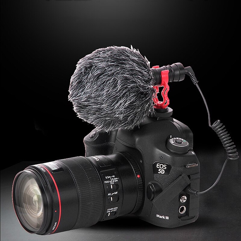 CY01 Camera Microphone SLR Interview Microphone for DSLR Recording Photography Vlog Microphone