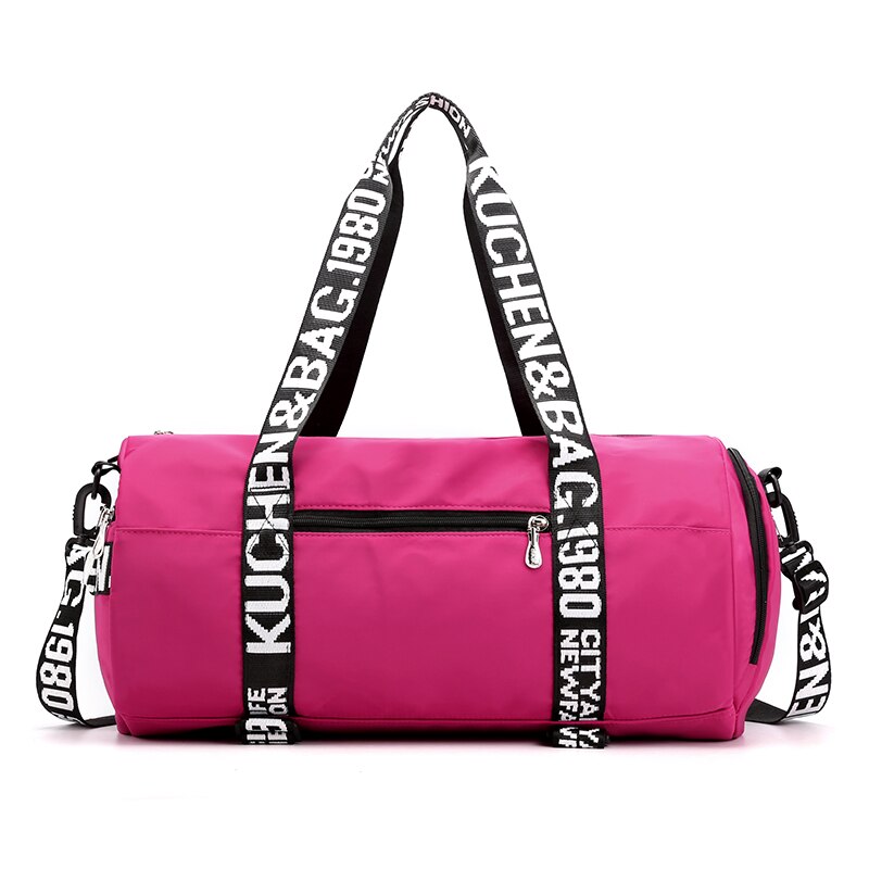 Bolsa esportiva feminina para treino, bolsa de viagem Fitness para akademia, yoga, esportes, bagagem: Rosa