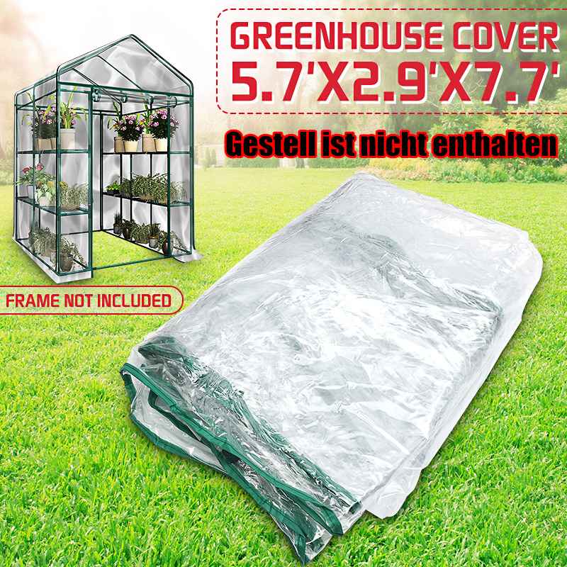 195x143x73cm Garden Greenhouse PE Cover Plants Keep Warm Sunroom For Flowers Roll-up Windows House Bags Planting Without Frame