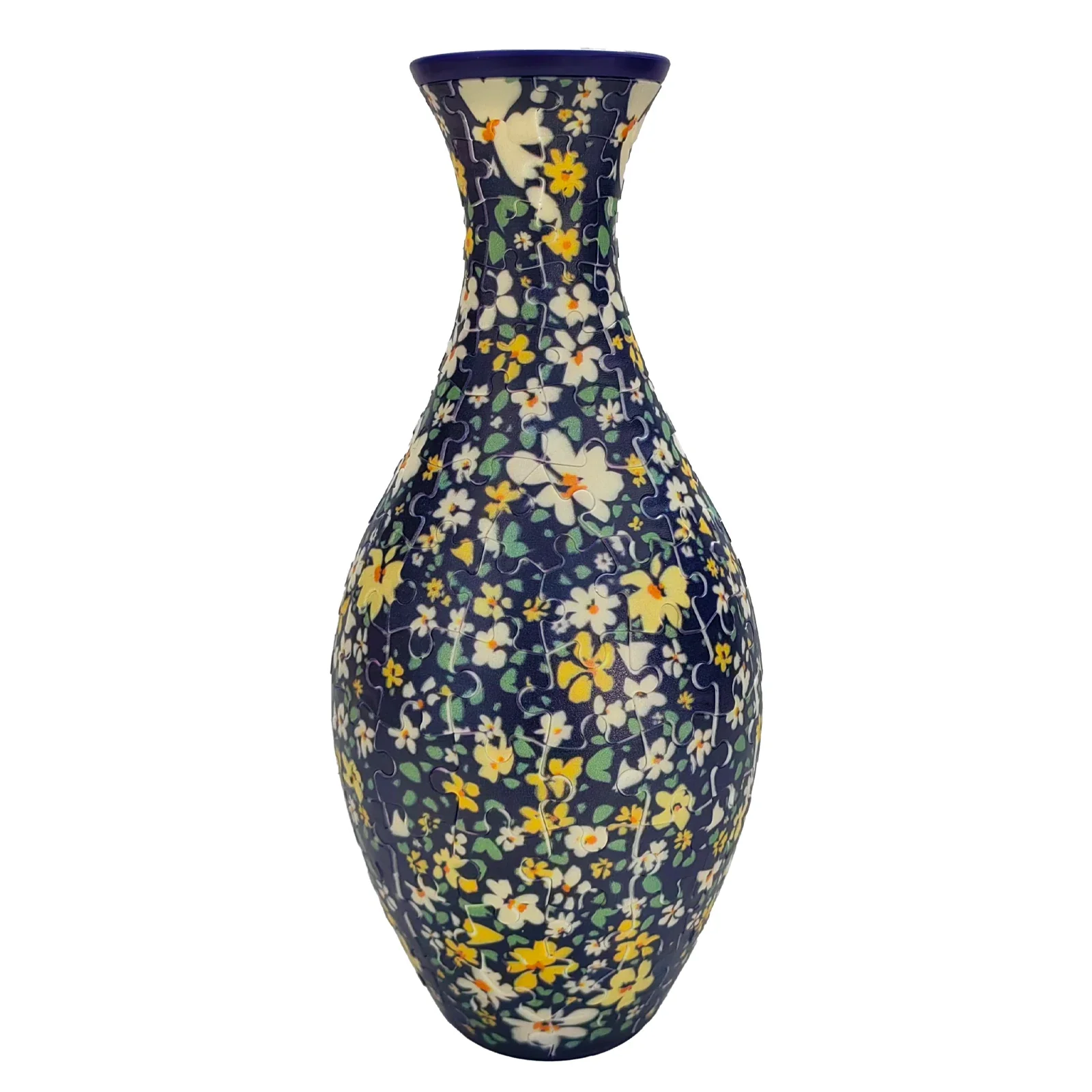 3D Puzzle Vase Panda Flower Building Block Porcelain Artistic Vases Home Decoration Kids Girls Christmas Toy: Yellow