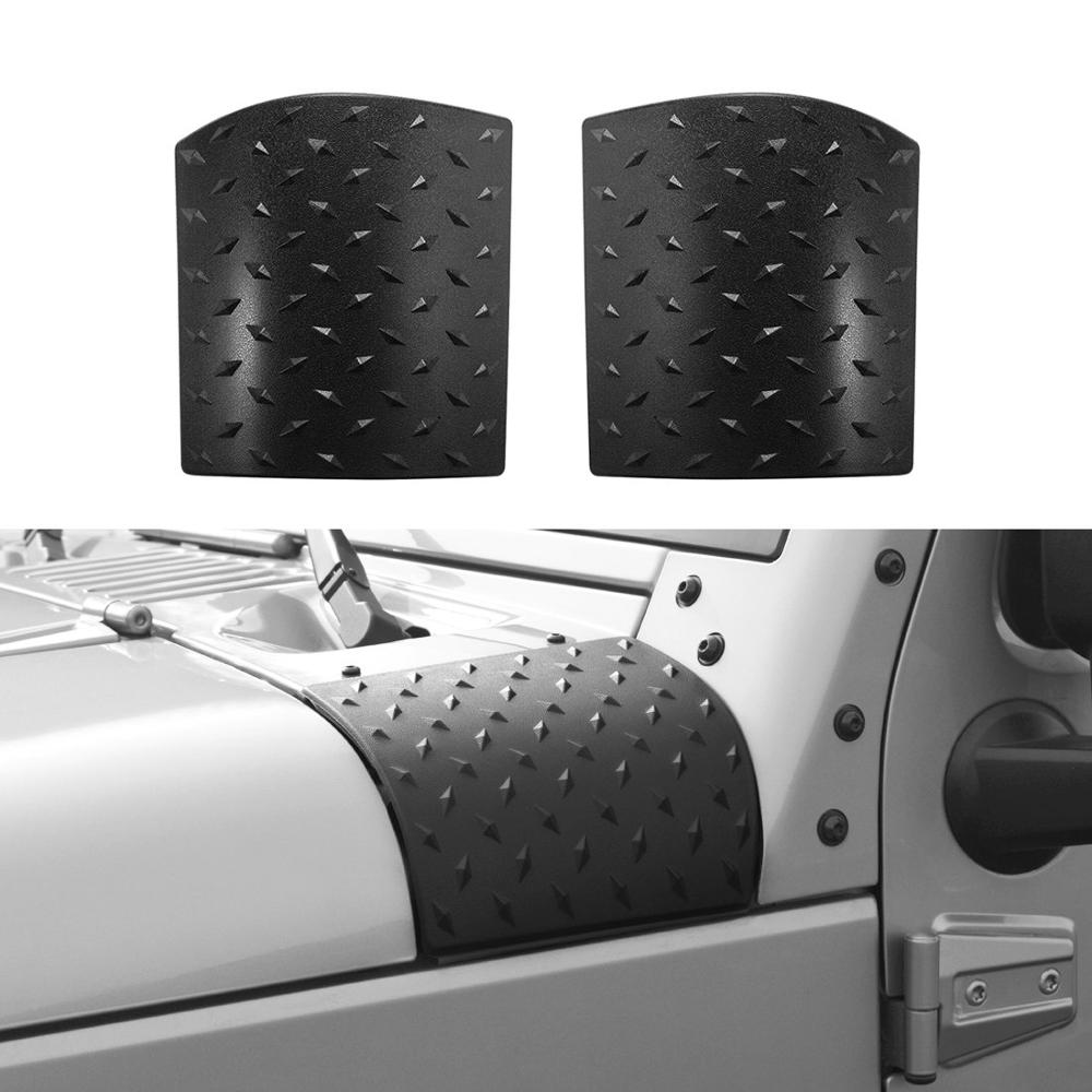 2 stk bildeksel kroppsvern rustning hette deksel vaktbeskytter klistremerke for jeep wrangler jk jku ubegrenset rubicon sahara sports 2 & 4 dører