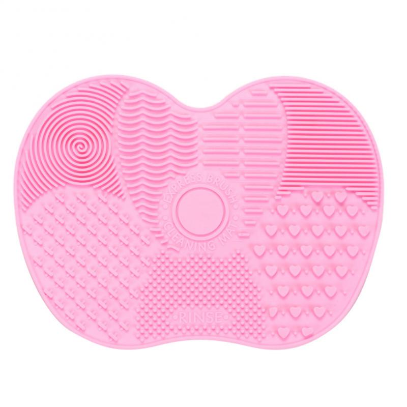 Placa de silicone mágica para pincéis, utensílio para lavar pincéis de maquiagem, ferramenta de limpeza, sombra, base, tapete de limpeza das mãos, 1 peça: pink