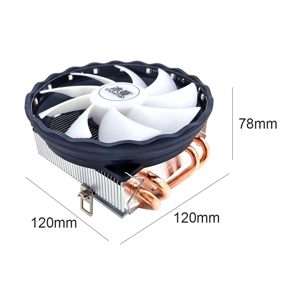120Mm Pc Desktop Computer Case Fan Cooler Cpu Koeler Radiator Fan 4 Heatpipes Pwm 3PIN Voor Inte Lga 1150: No Light 3 Pin PWM