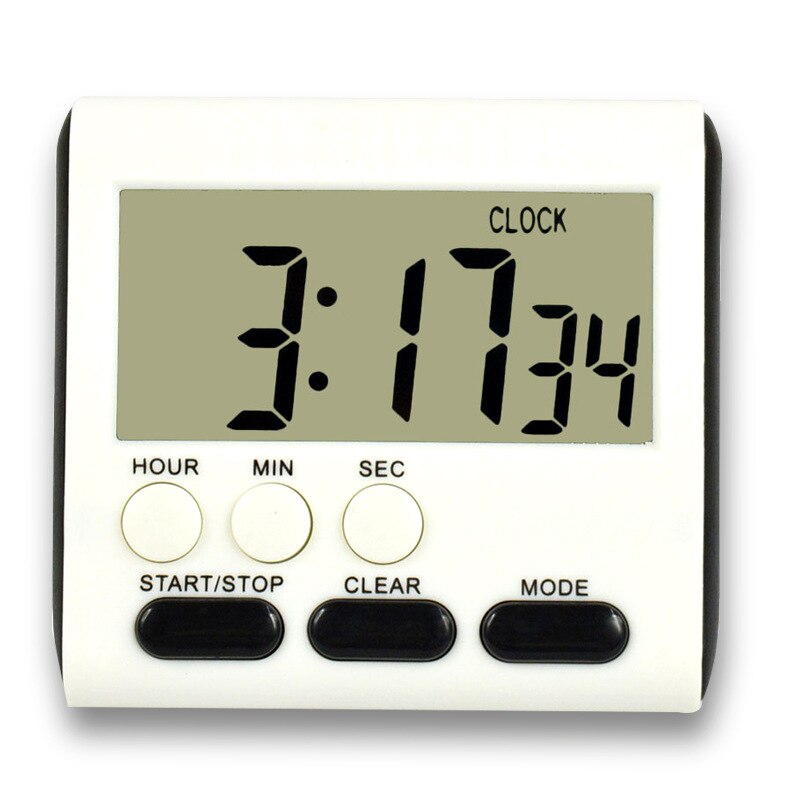 Kitchen Clock English 24-hour Electronic Timer Digital Reminder Alarm Clocks Cooking Countdown Timer LCD Multifunction Home