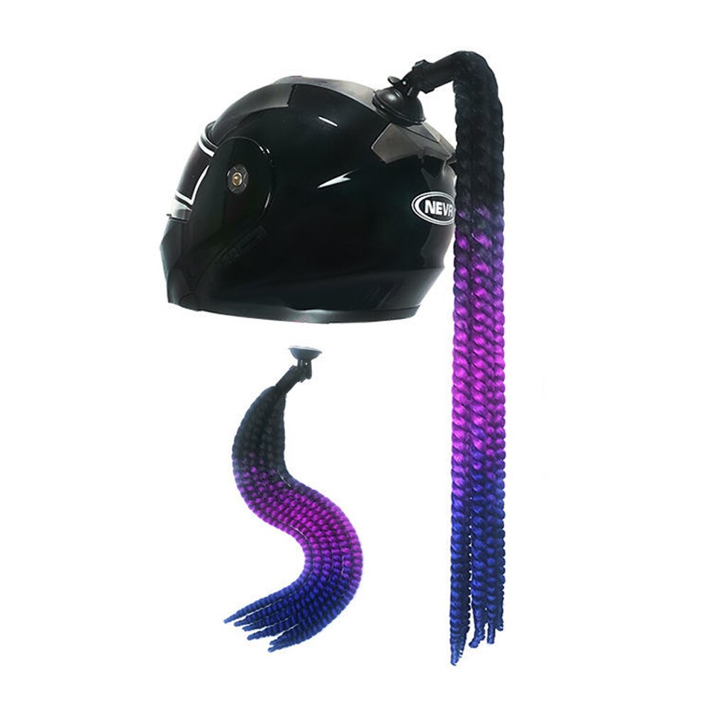 Punk stil motorcykel hjelm dreadlocks kvinder hjelm dreadlocks hestehale fletning motocross cykelhjelm punk hår dekoration: Z10