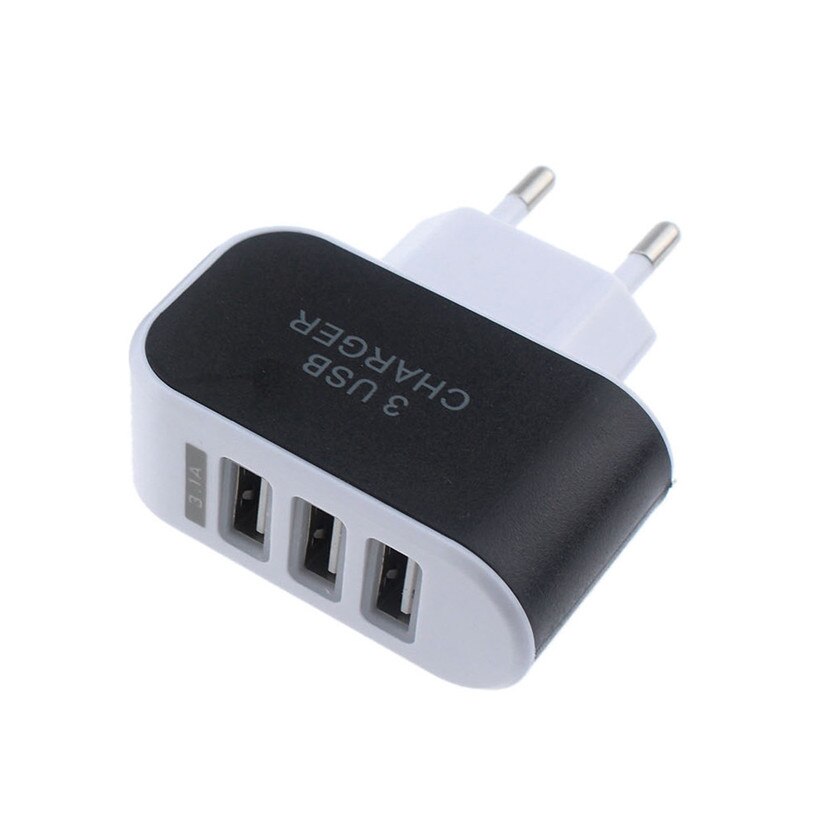 CARPRIE 3,1 EINE verdreifachen Usb-anschluss Zauberstab Heimat Reise AC Ladegerät Adapter Für Samsung Für Apfel EU Stecker 180208: Rot