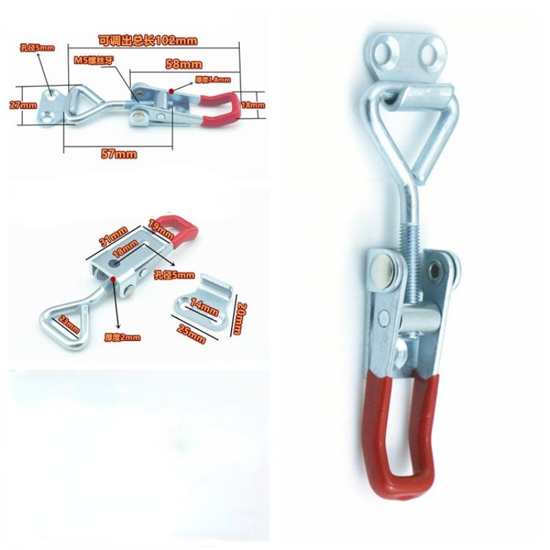 2 sztuk zamknięcia dociągające złap zacisk przegubowy regulowane szafki pudełka dźwignia blokada zasuwka robić drzwi przesuwnych sprzęt meblowy
