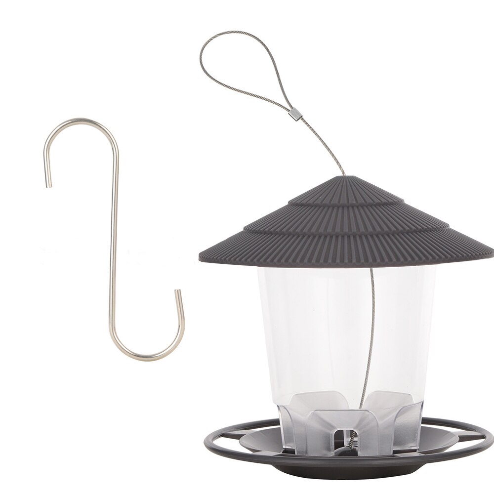 Gazebo colgante impermeable para pájaros salvajes, alimentador para exteriores, contenedor con cuerda colgante, tipo casa de alimentación, decoración, aviario,: type 2