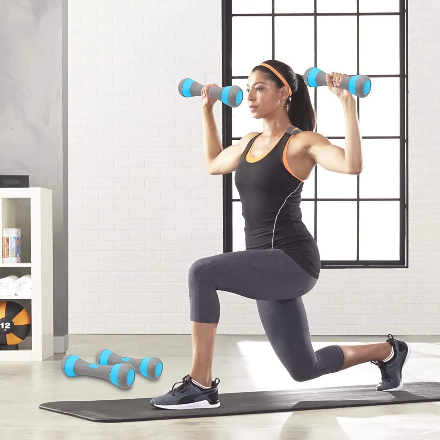 2 Pcs Fitness Dumbbells Adjustable And Comfortable Hand-held Sports Dumbbells Home Children's Ladies Fitness Equipment