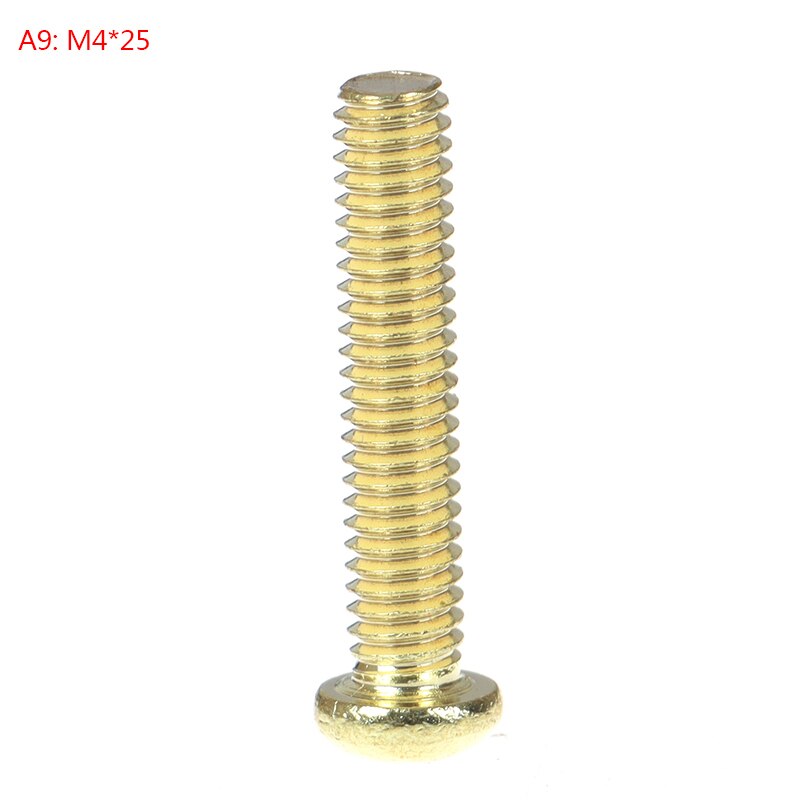 10Pcs M4 Copper Machine Screws Machine Pan Head Brass Screws
