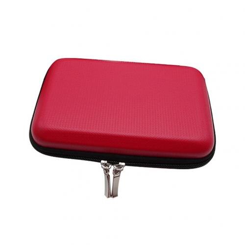 2.5Inch Draagbare Hdd Zak Externe Usb Harde Schijf Schijf Carry Mini Usb Kabel Case Cover Pouch Oortelefoon Tas Voor hdd Protector Case: Rood