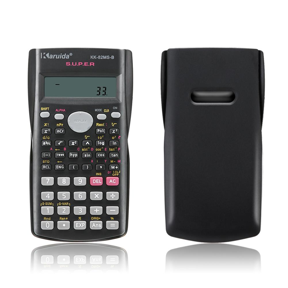 Handheld Student's Scientific Calculator 2 Line Display 82MS-A Portable Multifunctional Calculator for Mathematics Teaching