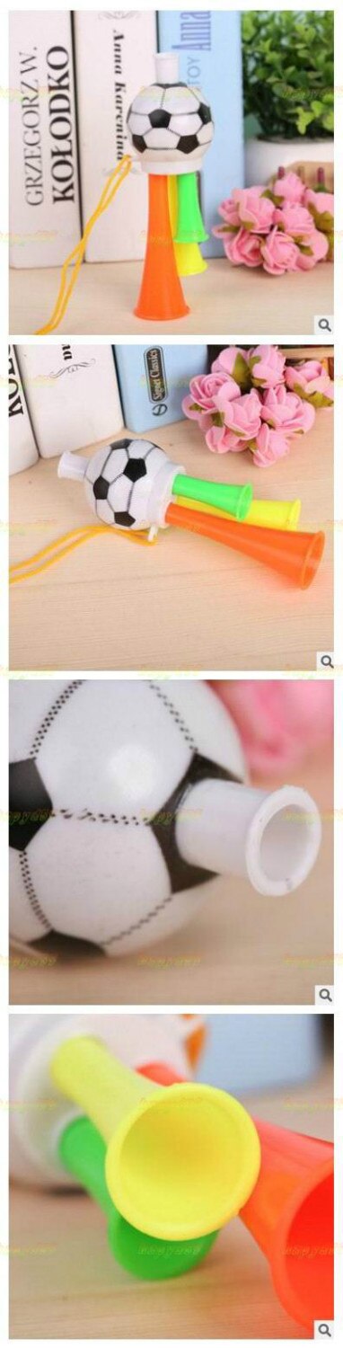 50 Uds coloridos tres tubos animando cuernos de voz de tono alto fútbol cuerno partido carnaval deportes juegos Noice makers juguete