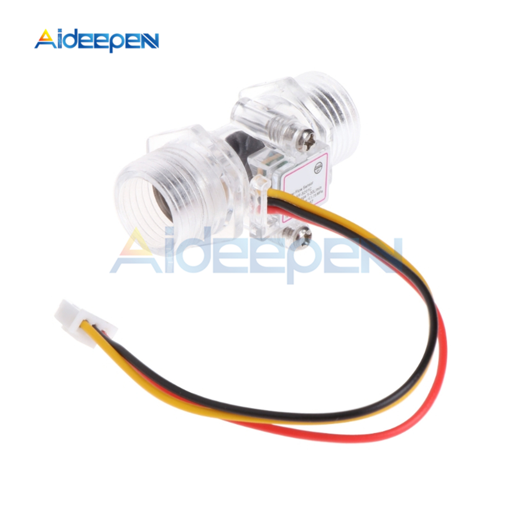 Water Flow Sensor Switch G1/2&quot; Fluid Flow Meter Water Control Transparent Enclosure DC 5-15V use for Water Heaters etc