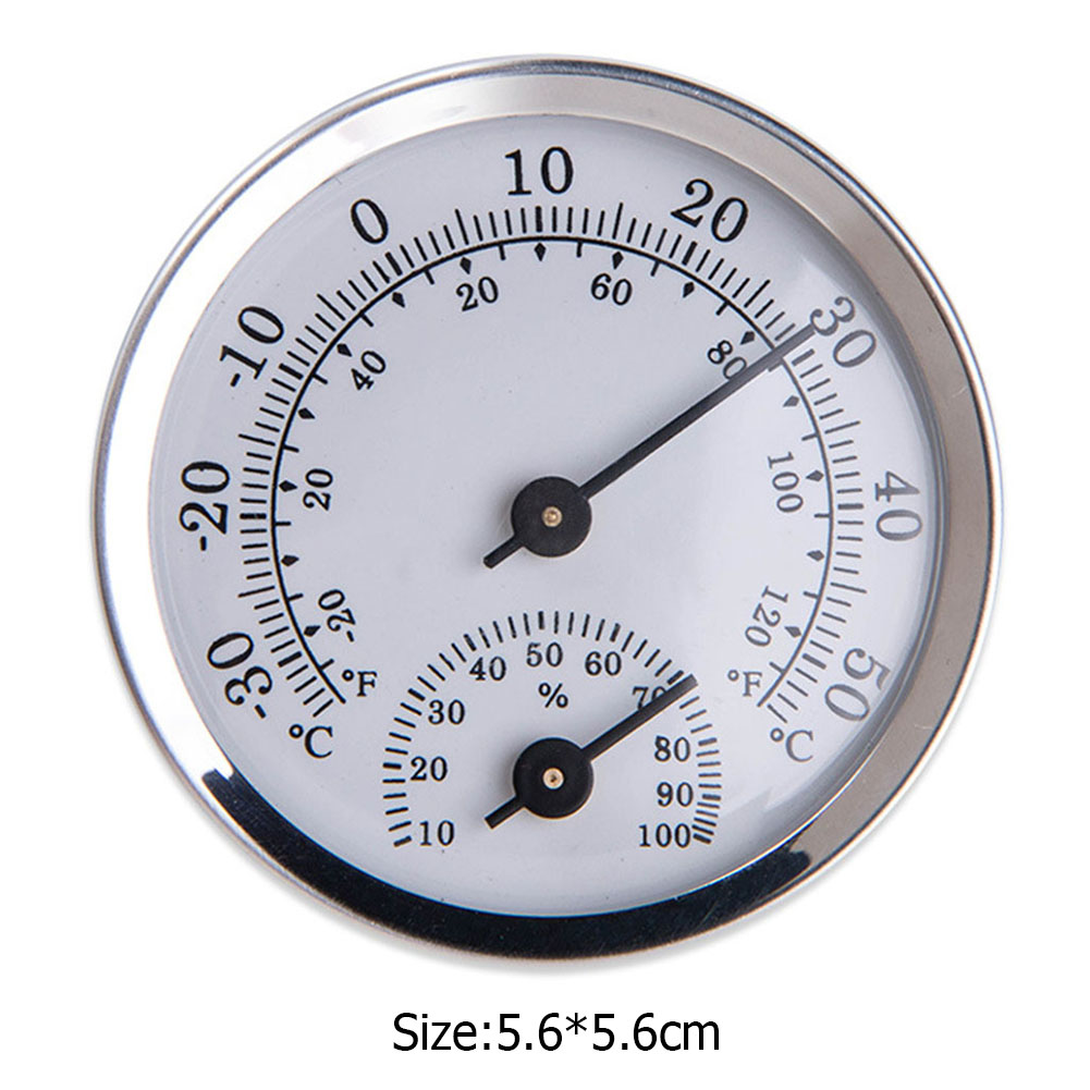 Higrotermógrafo mecánico para el hogar, medidor de temperatura de pared, humedad, Dial, termómetro, higrómetro para habitación, Detector de humedad: Grey