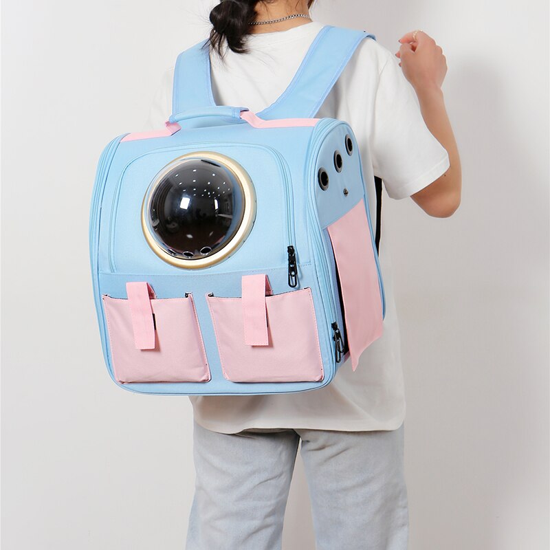 Astronauta okno nosidełko na zwierzaka designerski plecak oddychająca torba podróżna dla kota torba na ramię na zewnątrz dla małych psów koty niosące Supplie