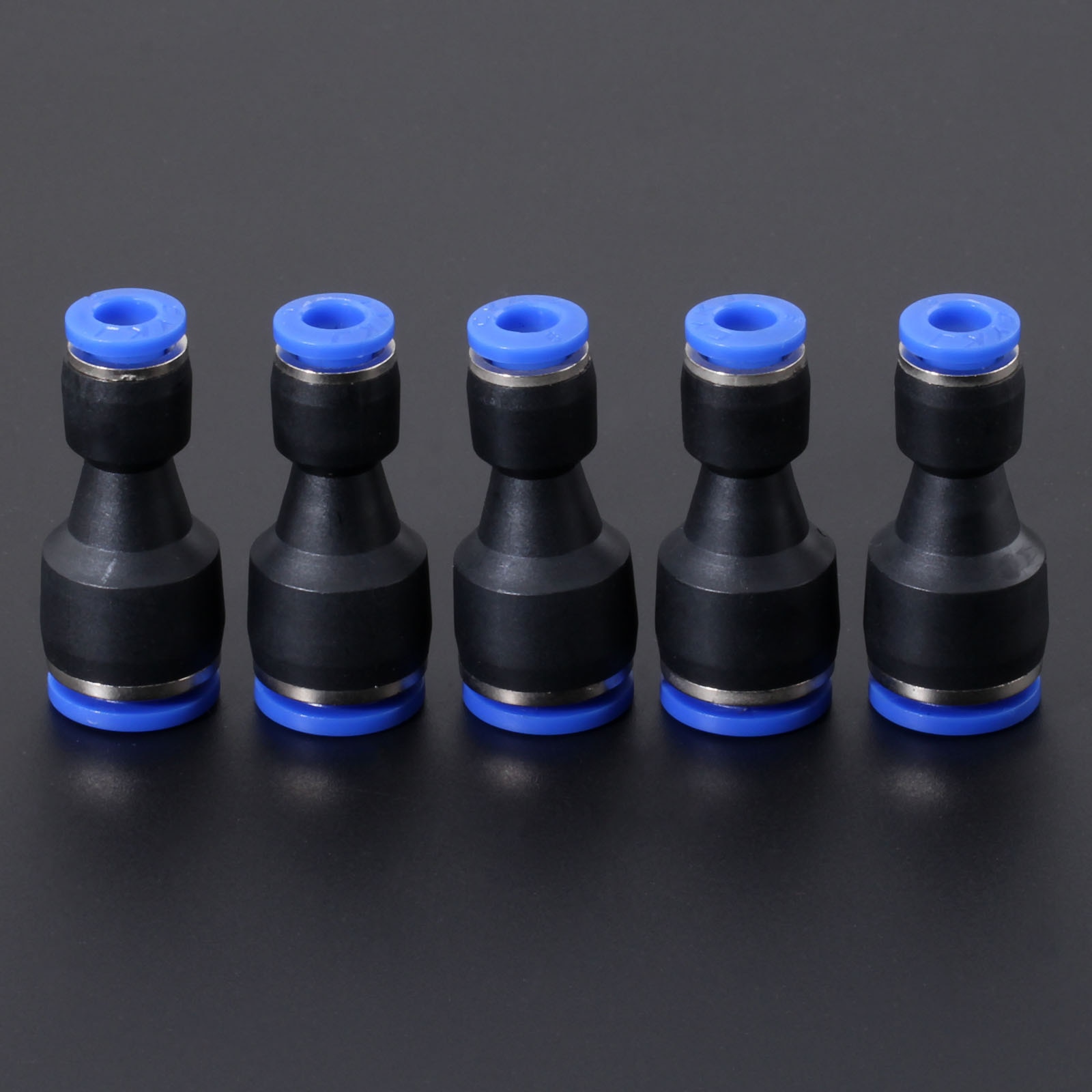 5Pcs 10mm Hole to 6mm Pneumatic Fittings Push In Straight Reducer Connectors For Air Water Hose Pneumatic Parts Quick Fitting