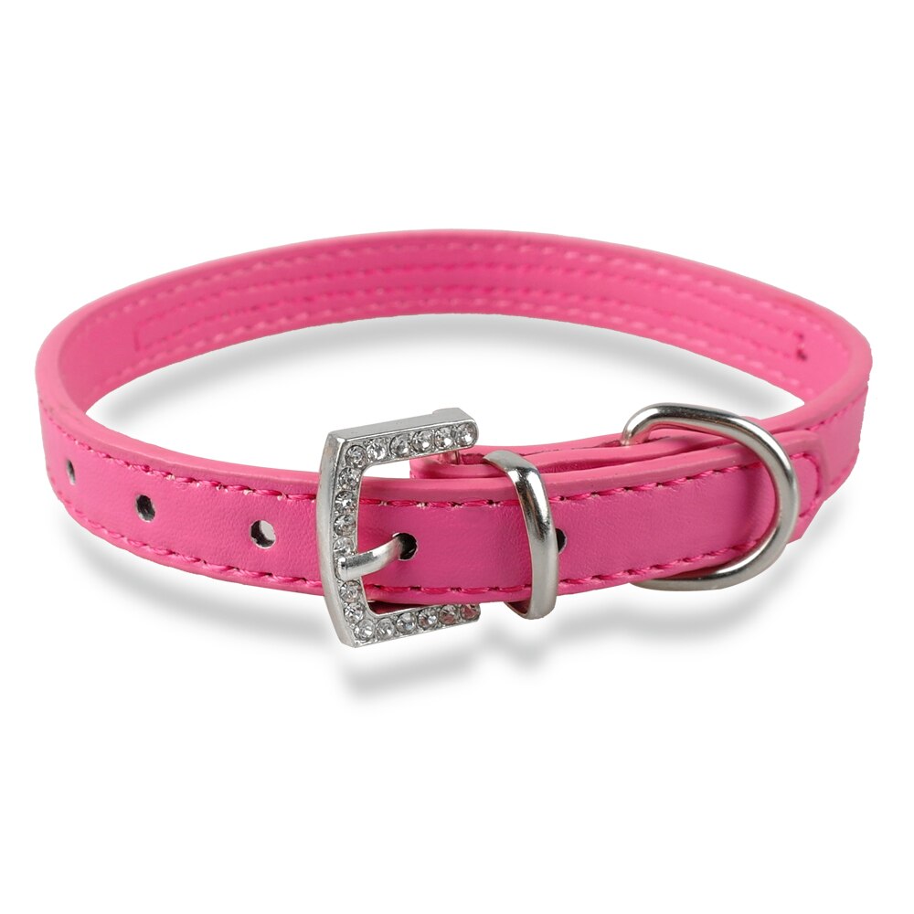 Bling hundehalsbånd rhinestone læder kæledyr hund kat hvalpe halsbånd diamant halskæde til små mellemstore hunde katte chihuahua