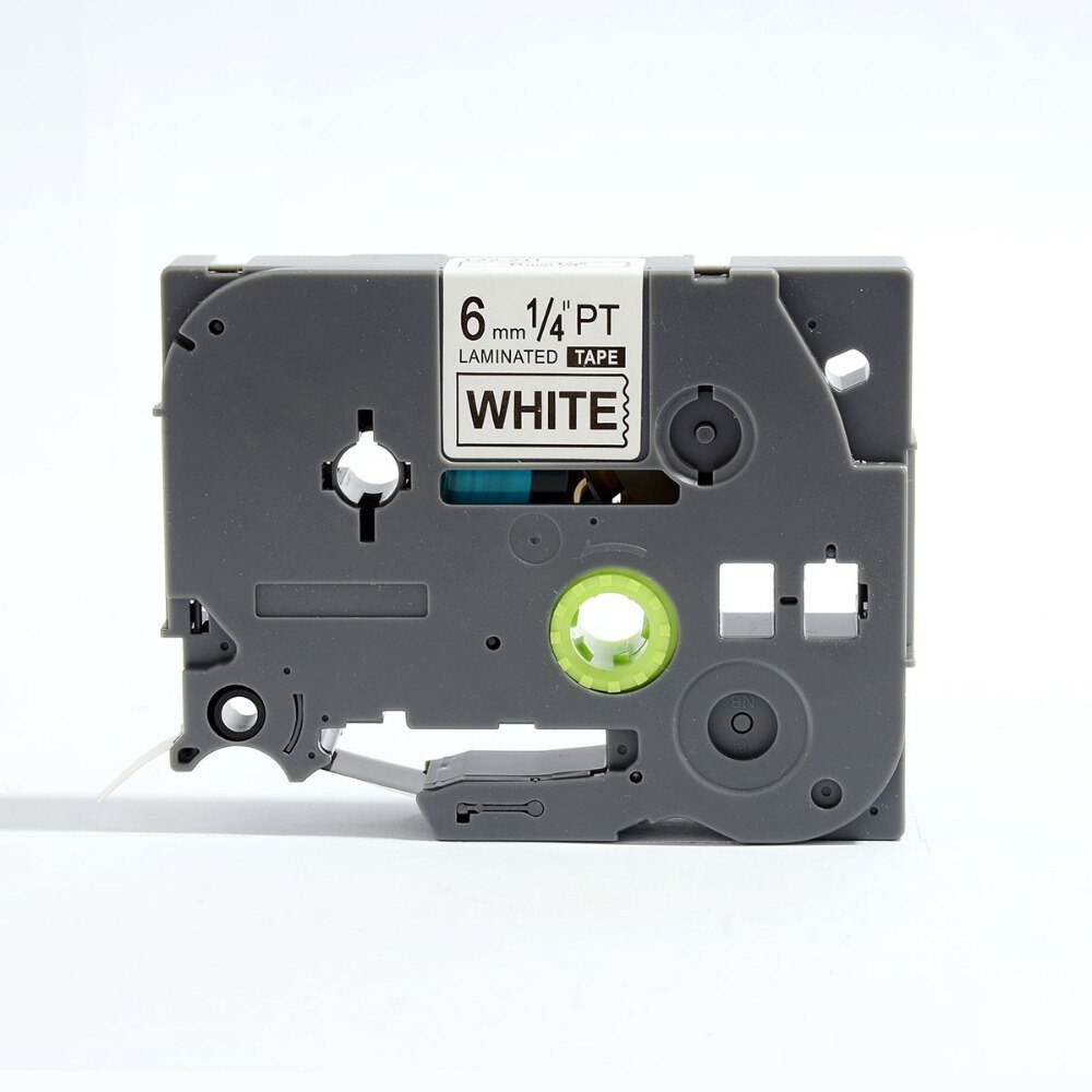Brother tze tape 6mm zwart op wit tze -211 tze 211 tze 211 tz tze etikettencassette compatibele p-touch etikettenprinter