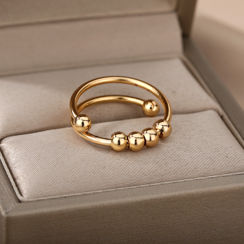 Anillos de serpiente de circón para mujeres y hombres, anillo ajustable abierto de acero inoxidable de Color dorado, joyería estética gótica Vintage, anillos para mujer: Marrón claro