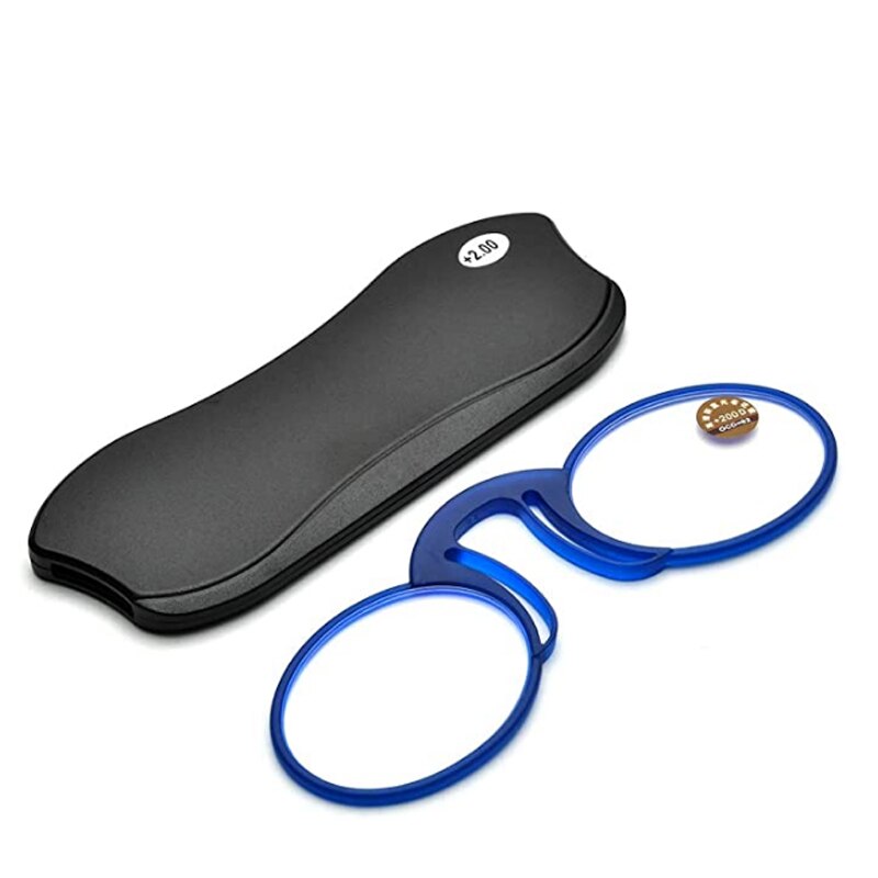 Mini Tragbare Nase Clip Lesebrille Männer Frauen Brieftasche Reader TR Lesebrille mit Fall + 1,0 Zu + 3,0