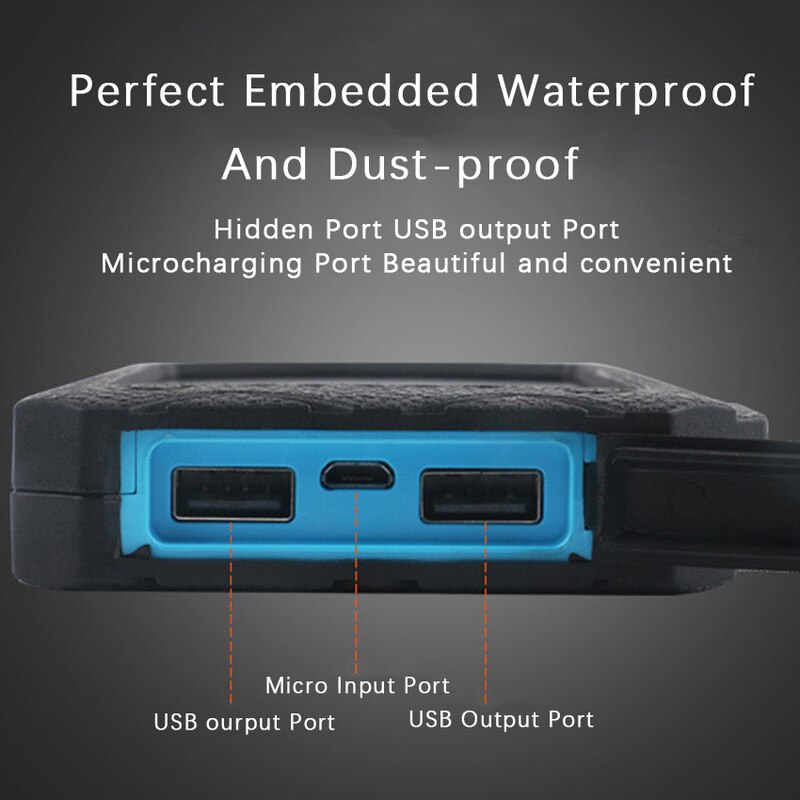 80000Mah Solar Power Bank Hoge Capaciteit Telefoon Opladen Power Bank Met Sigarettenaansteker Dubbele Usb Outdoor Emergency Charger