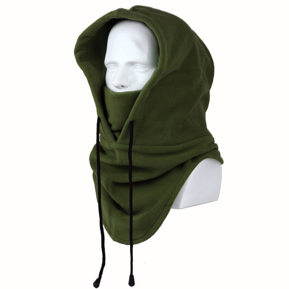Sally-mascarilla facial completa para hombre y mujer, gorro de forro polar, pasamontañas de cuello, capucha más cálida, deportes de invierno, esquí, máscara táctica: 3061 green