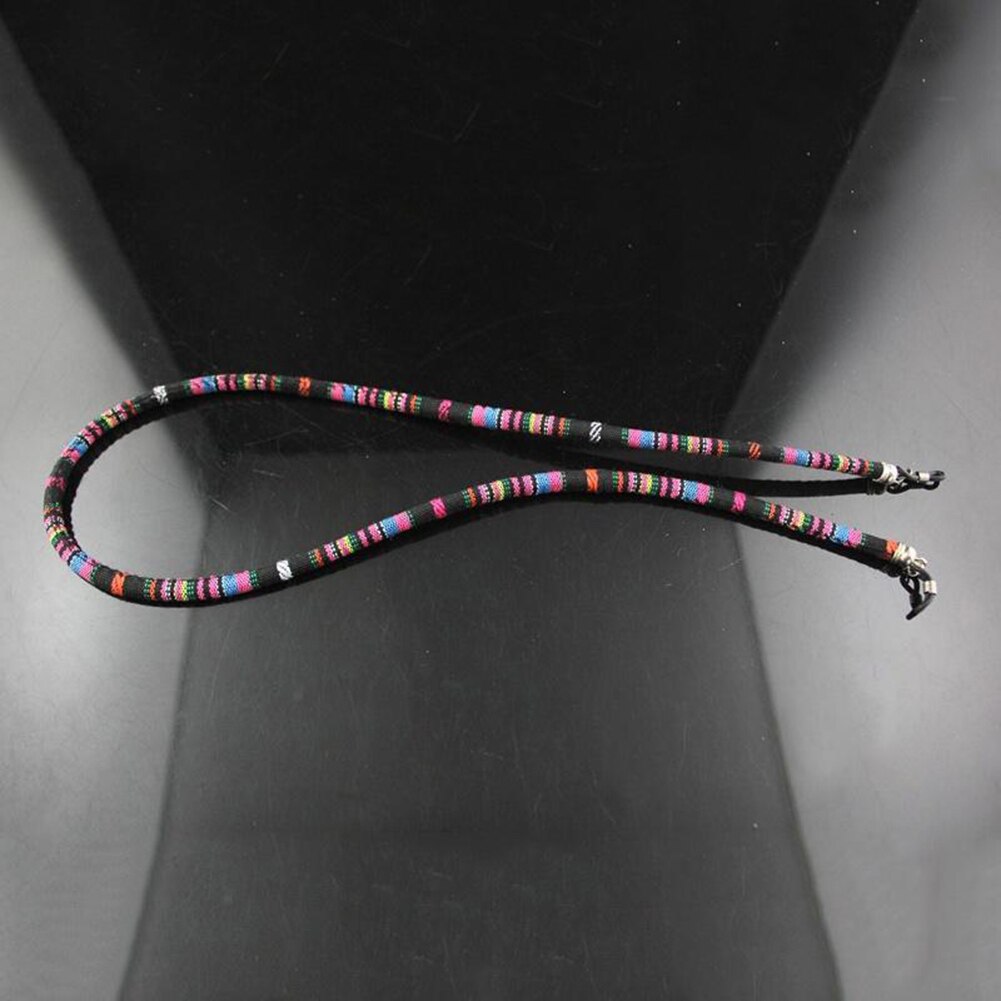 Lunettes de soleil en coton cordon de cou | Pratique, lunettes de soleil, cordon de fixation, sangle porte-lanière lunettes cordon ethnique haut de gamme, chaîne de lunettes: B3