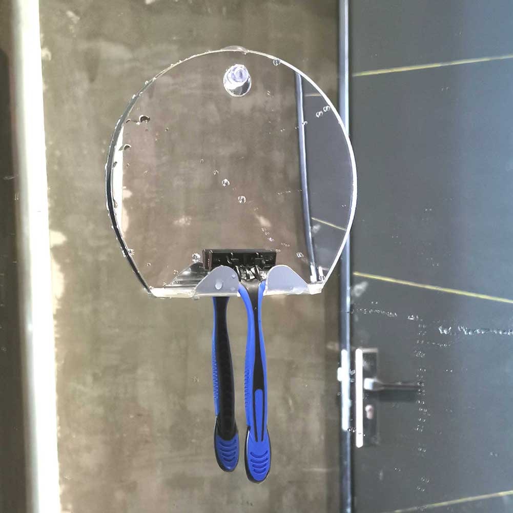 Badeværelse tågefri mirrorremovable anti-fogging badespejl anti-fall spejl med sugekop