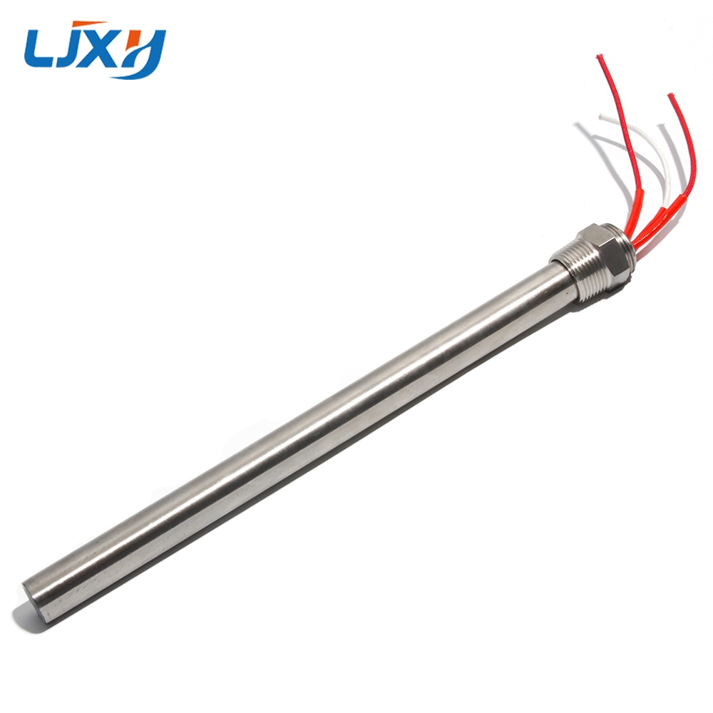 LJXH Electric Heating Tube for Radiator, Heat Conduction Oil Single Head Heating Rod, 6 Points Thread 220V 1000W/1500W/2000W