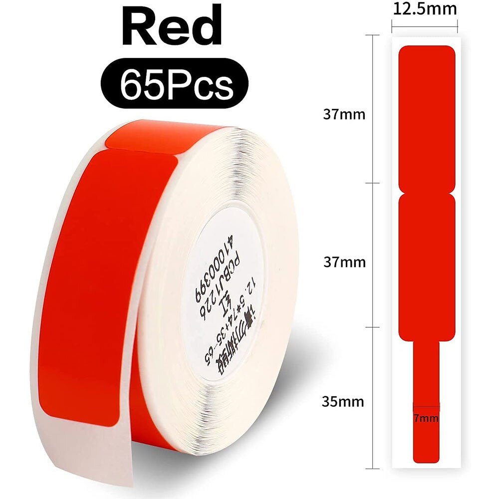 NIIMBOT D11 przeźroczysta etykieta taśma D110 Luminous etykiety naklejki samoprzylepne wodoodporne DIY drukowanie etykiet do drukarki NIIMBOT D11: Cable Red