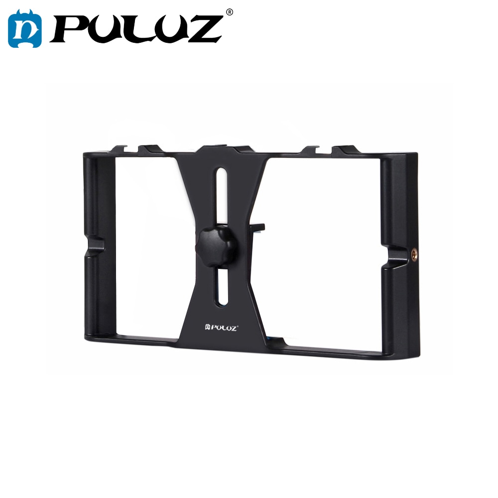 Puluz Handheld Rig Handvat Film Maken Rig Stabilizer/Steadicam Bracket Houder Cradle Telefoon Clip Voor Iphone, smartphone Video Rig