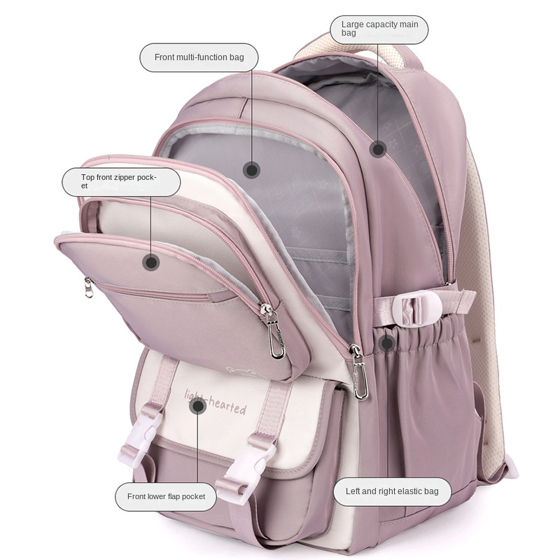 Mädchen-schulrucksack, schultasche, Laptop-Rucksack für Teenager, freizeit-reiserucksack, büchertasche, wasserdichter freundlicher-schulrucksack