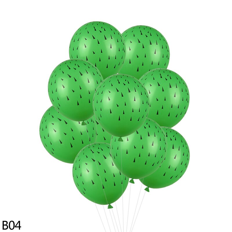 10 stk / parti kaktus latex print balloner helium luft bolde børn soveværelse sød dekoration bryllupsfødselsdag dekorative ballon: B04