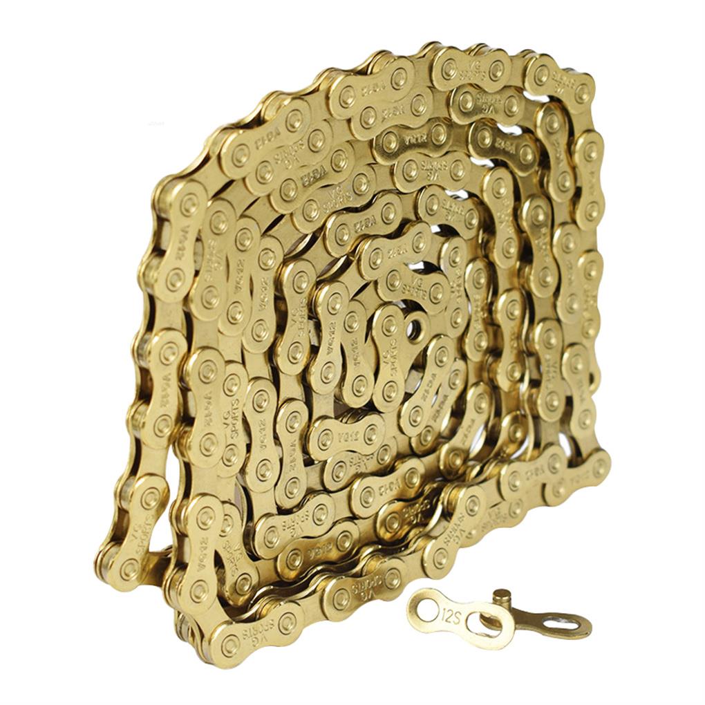 Bike Chain Mountain Bike 12 Speed Carbon Steel Chain Road Bicycle Accessory Replacement for Shimano, Silver: 2