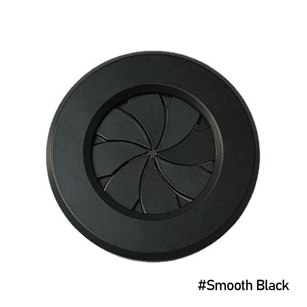 Zinc Alloy Car Engine Start Stop Button Cover Auto Ignition Switch Rotatable Protection Cap Interior Decor Sticker: Smooth Black