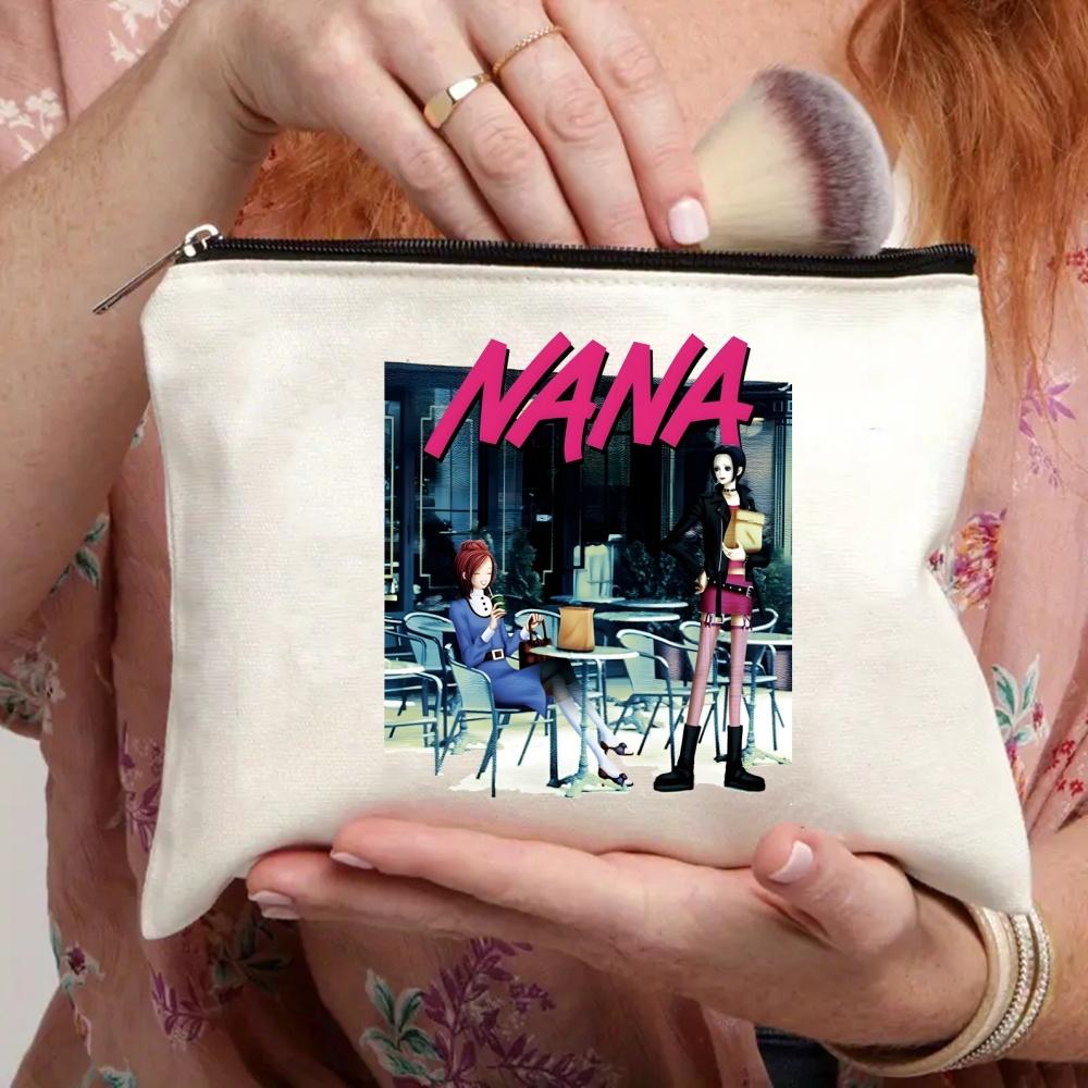 Black Stones NANA Osaki Japanese Anime Tote Set - Women's Spacious Shoulder Bag with Easy Access & Matching Clutch Pouch