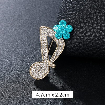 Weimanjingdian Crystal Rhinestones Pave Muzikale Borden Broche Reversspeldjes: 9423 lt blue
