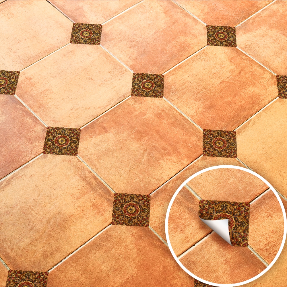 Self-Adhesive Diagonal Floor Seam Stickers,Marble Retro DIY Tile Sticker,Waterproof Floor Sticker For Home Decor Living Room