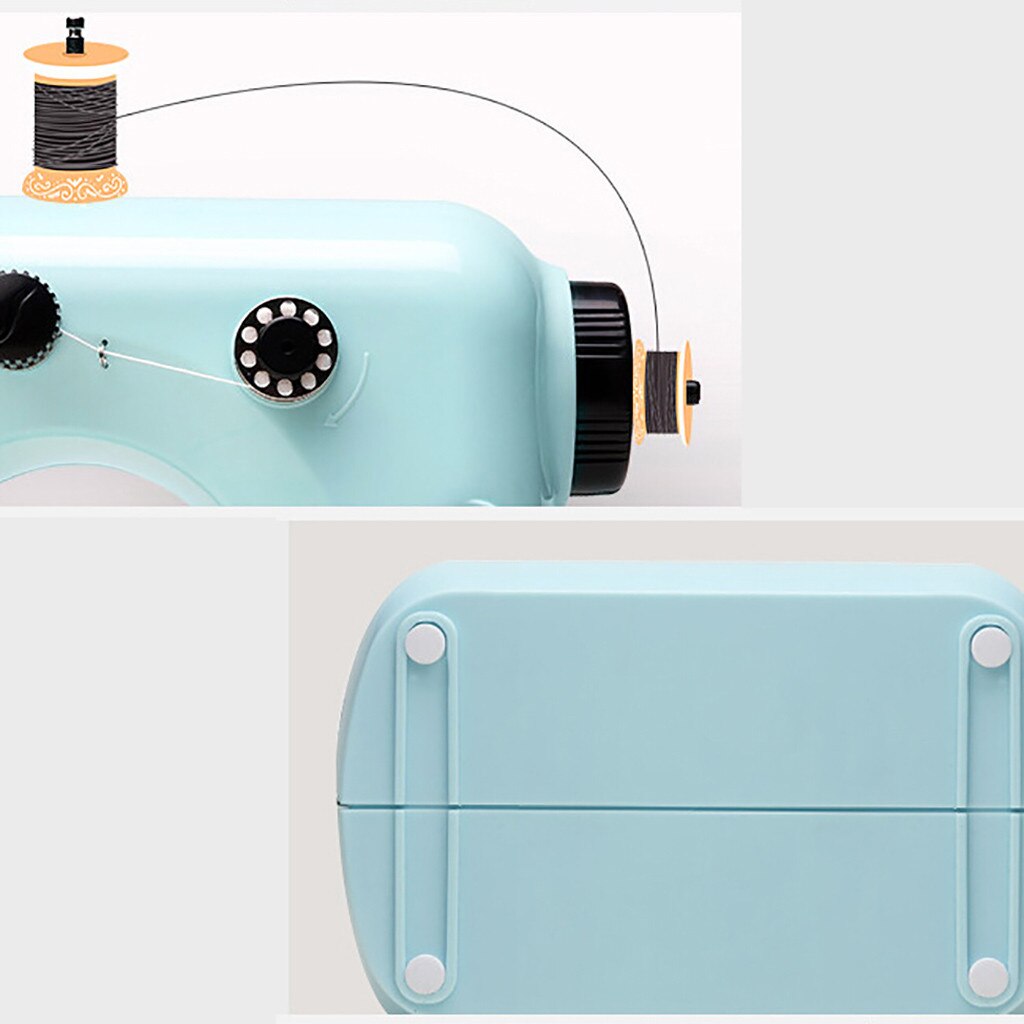 Mini Electric Handheld Sewing Machine With Led Multifunction Dual Speed Double Thread Automatic Tread Rewind Sewing Machine