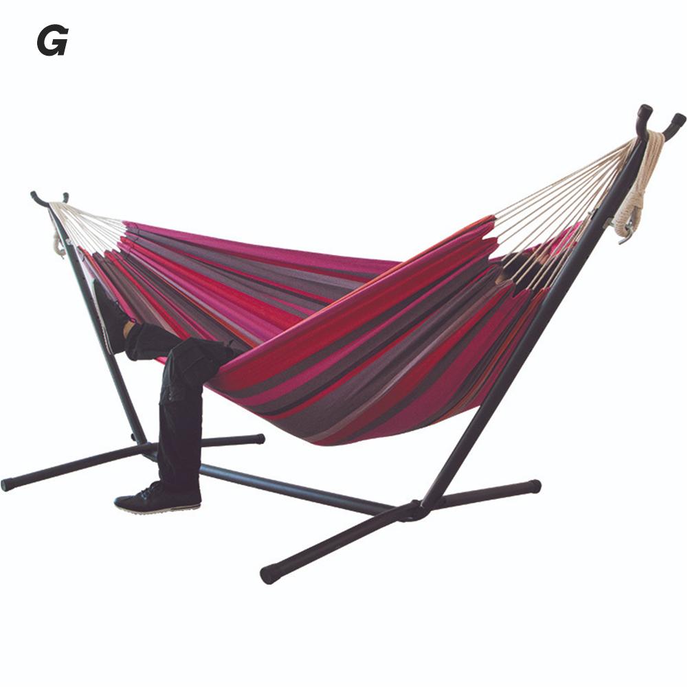 Hamaca Individual Doble, silla colgante ensanchada, hamaca grande sin soporte de acero para jardín, patio interior/sin estante: G